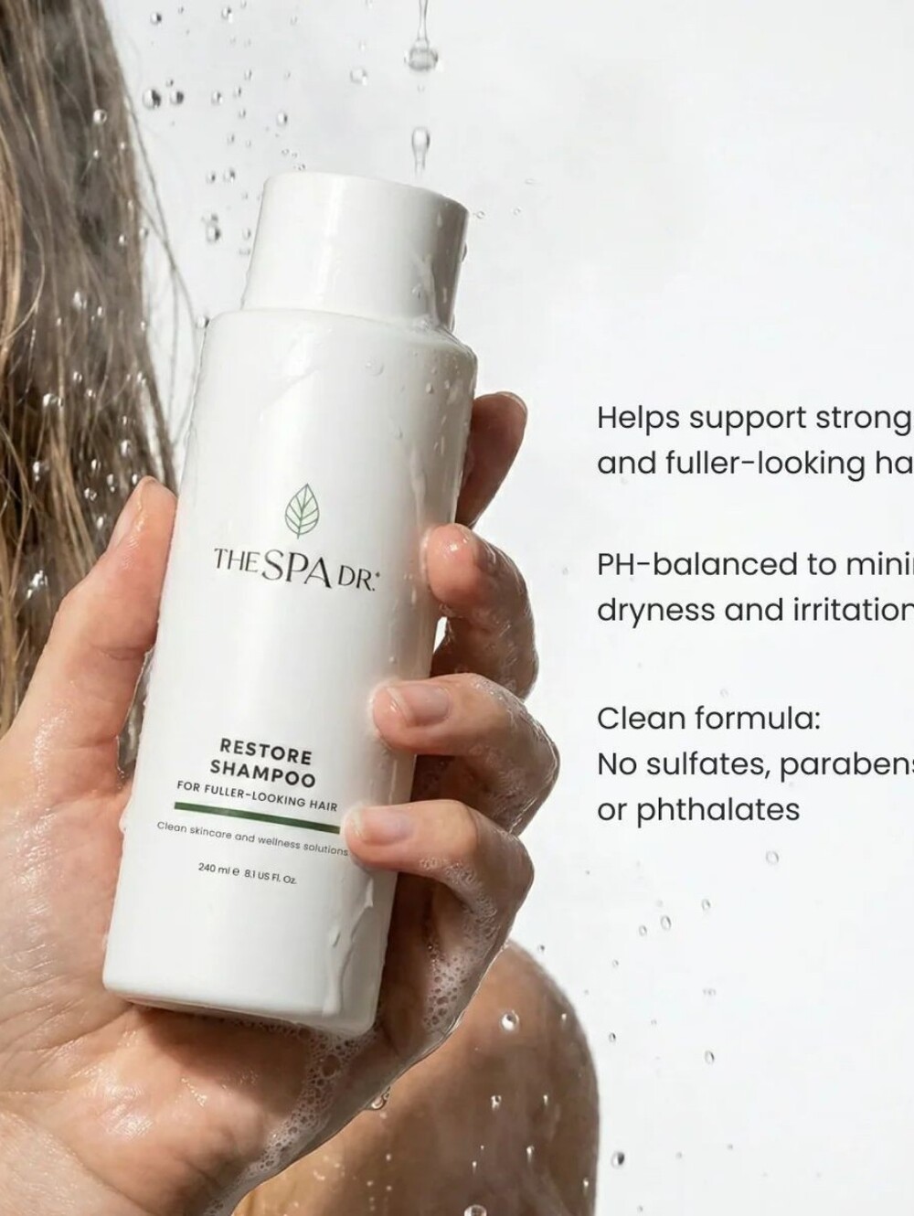 The Spa Dr. Restore Shampoo - White Bottle/New MRSP$23